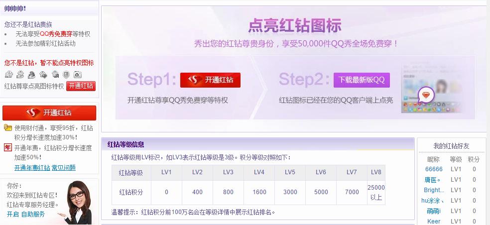 QQ红钻将下线?QQ秀官网已取消红钻显示,再见了QQ秀!