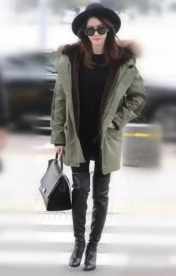 杨幂秋冬新款靴,杨幂热巴唐嫣同款