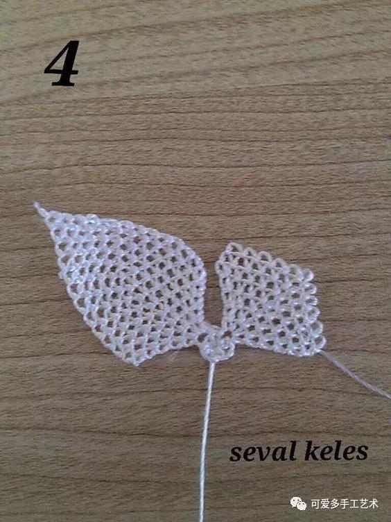 只是用针穿上了线不断绕圈打结，做出来的仿真花竟然比钩的还好看