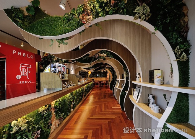 店铺极简风格设计,工装风门店设计效果图