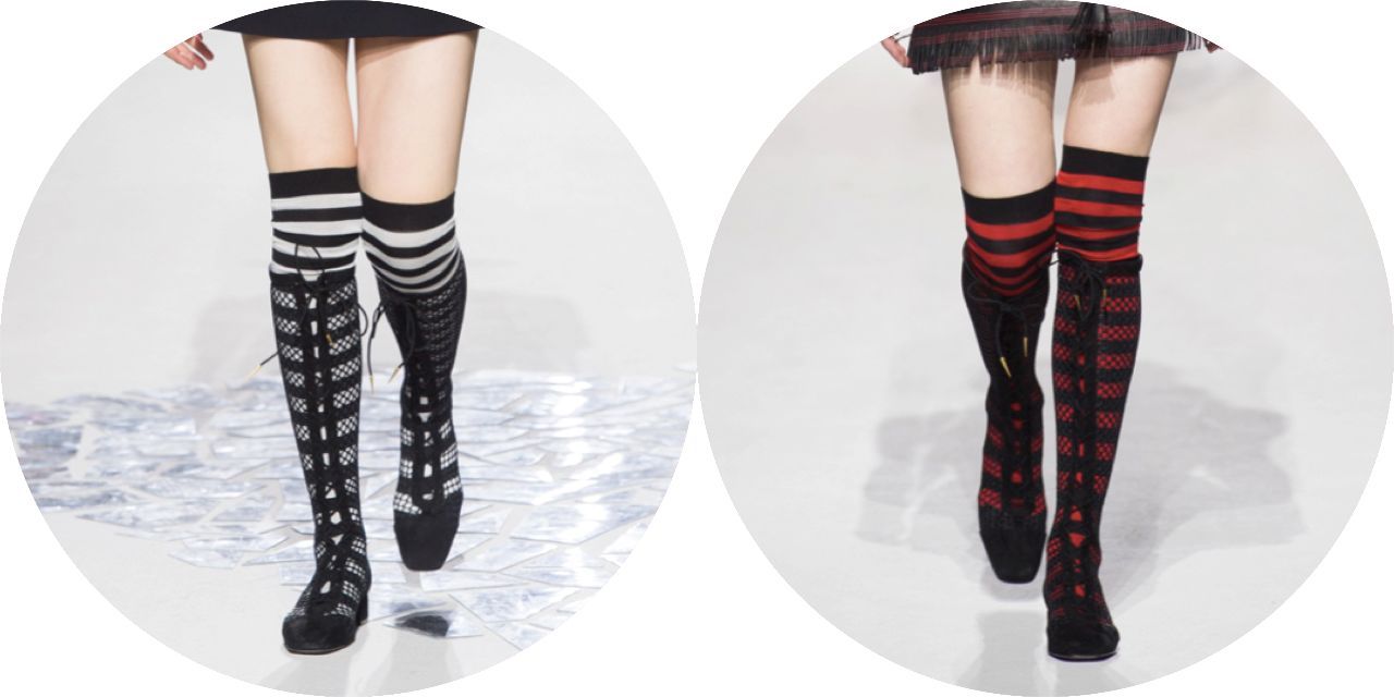 袜子怎么配长裤,小白袜的搭配方法