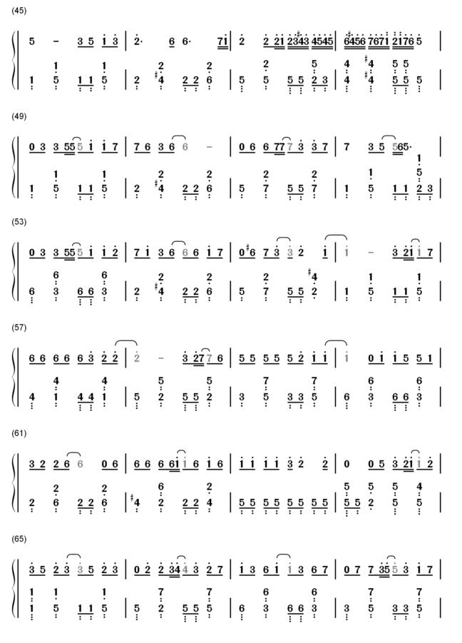 一些经典钢琴曲的简谱和五线谱给大家学习参考