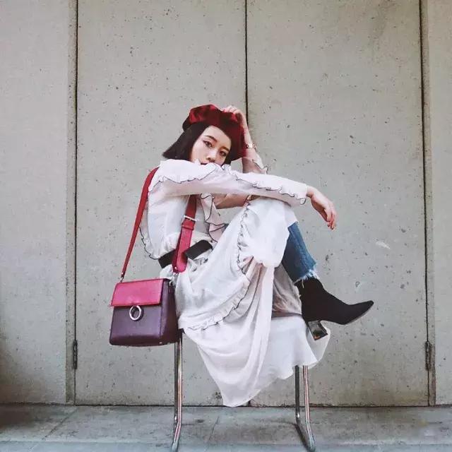 韩国小众蓝色包,韩国小众包