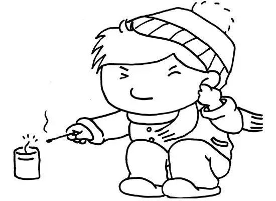 春节简笔画幼儿园简单,怎么画灯笼和鞭炮简笔画