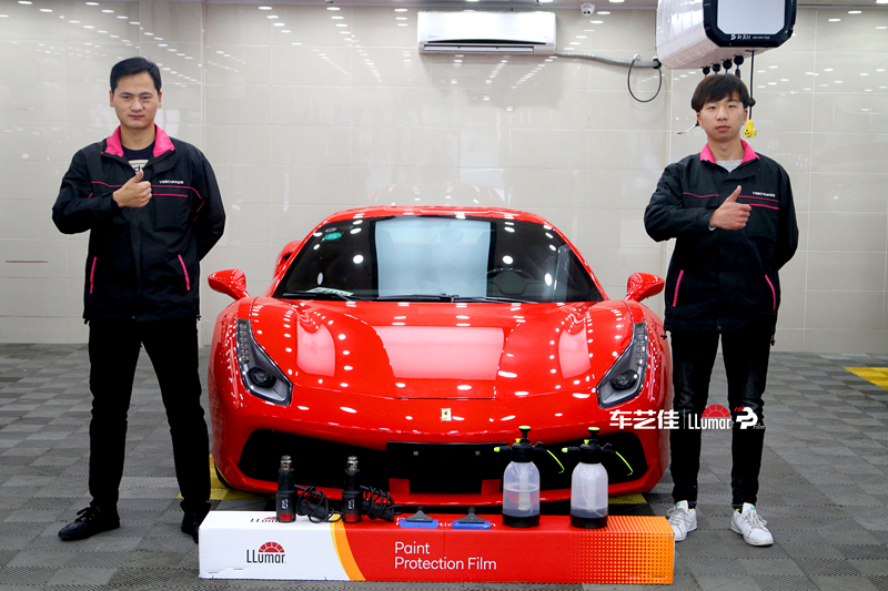 法拉利488车衣推介,法拉利488贴膜冰川蓝