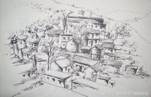 天门山下,天门山索道下站雪景