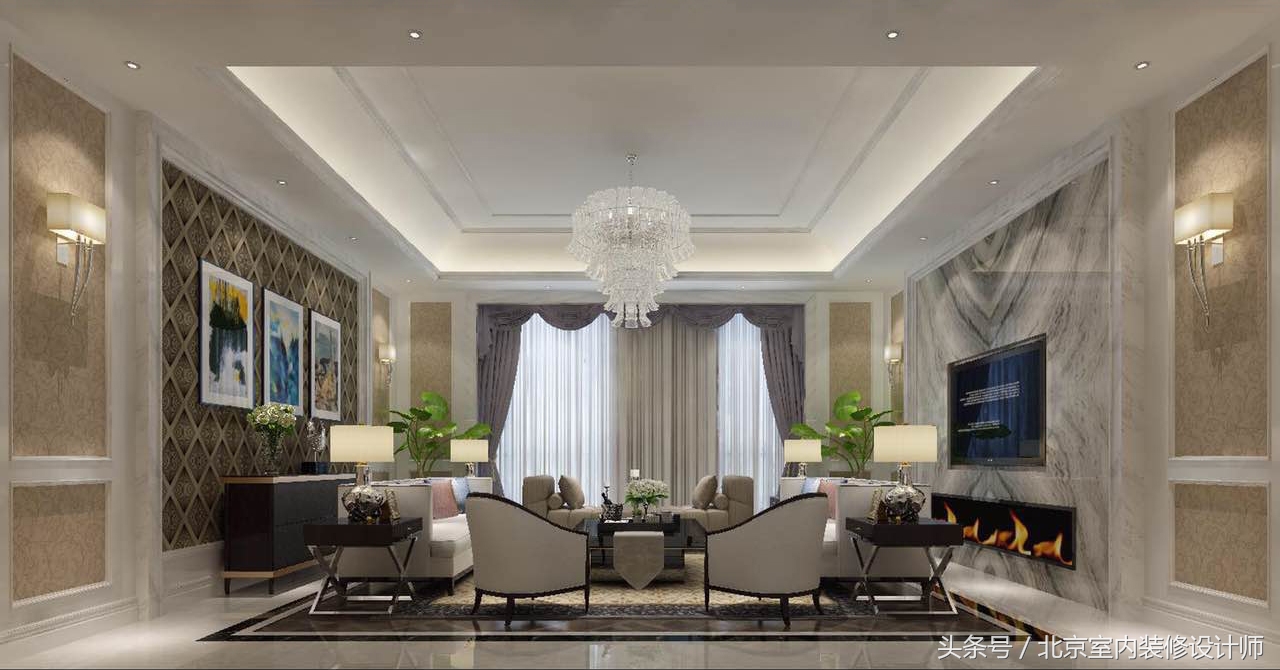 瓦尔登湖别墅装修,新中式高端大气别墅