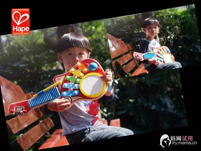 试玩|Hape*合六**一酷炫吉他,给宝宝多彩的音乐启蒙
