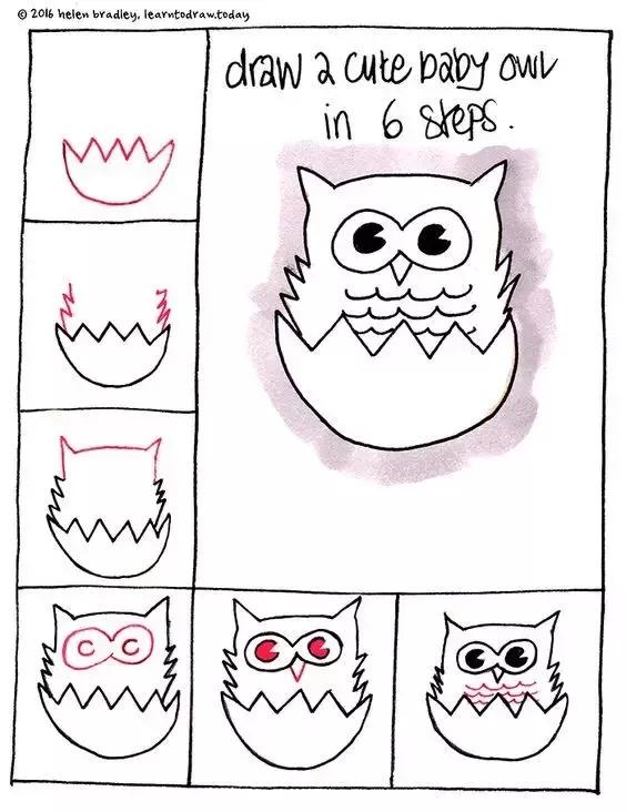 儿童简笔画：骆驼兔子火烈鸟等，10个详细的卡通动物绘画教程