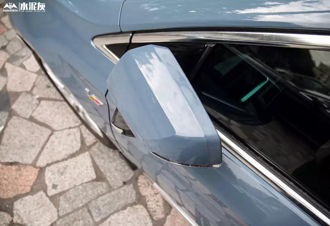 凯迪拉克xts车身改色贴膜水泥灰,凯迪拉克xts梦幻火山灰改色