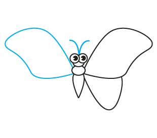 春天小动物简笔画蝴蝶,春天蝴蝶简笔画