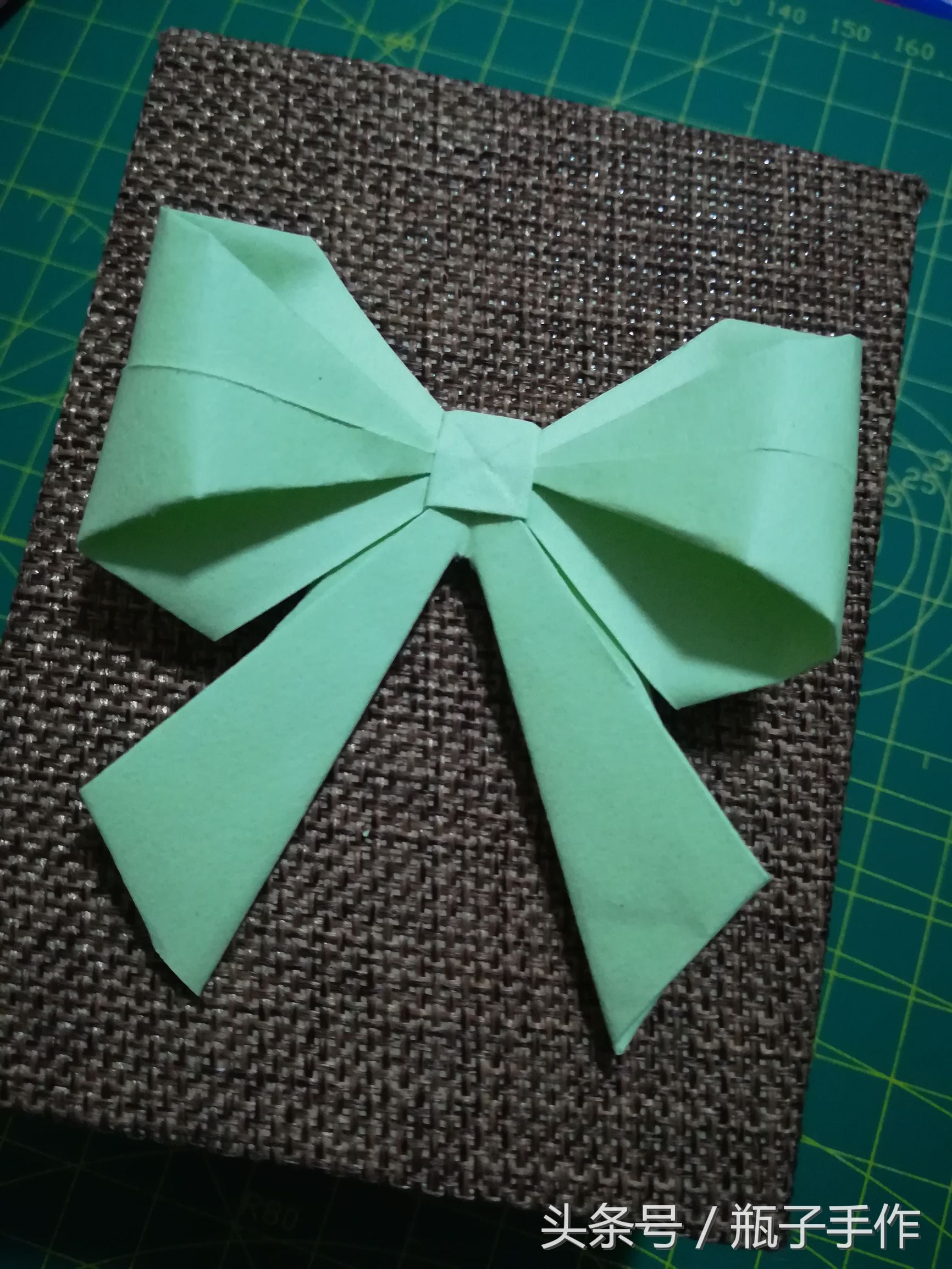 手工diy折纸ins蝴蝶结,手工折纸蝴蝶结详细慢教程