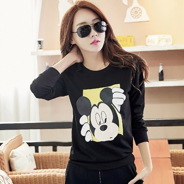 薄款圆领纯色套头卫衣女,春季新款宽松短款卫衣女圆领卫衣