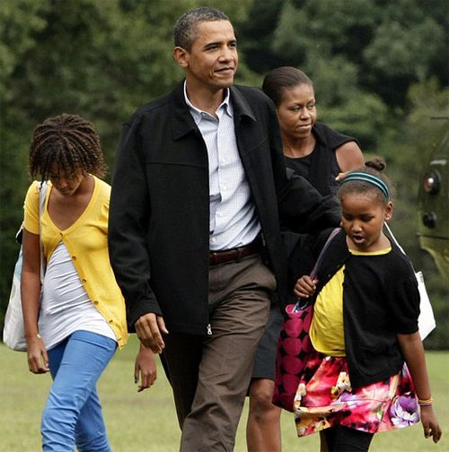 美国总统奥巴马育儿经验,奥巴马夫妇儿童