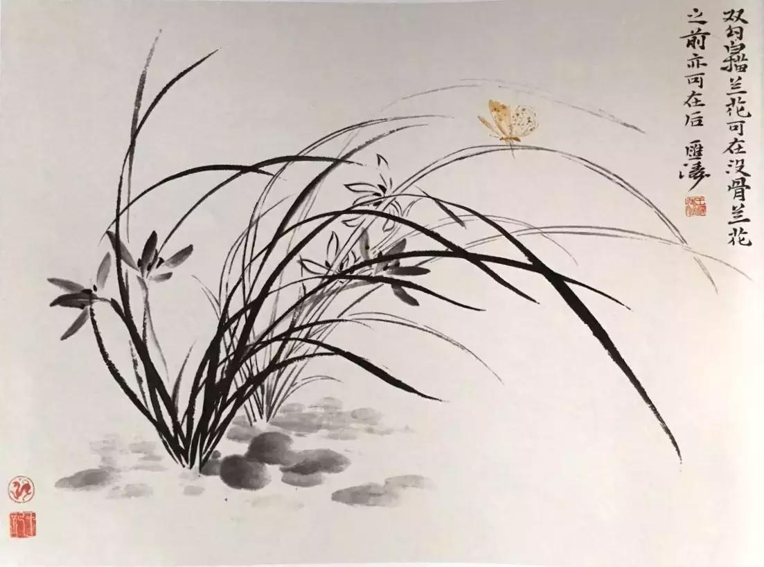 兰花绘画技法教程视频,徐湛国画兰花技法教学