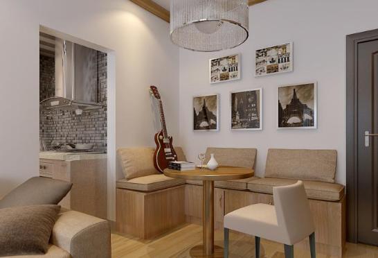 特色餐厅卡座隔断到顶木饰效果图,餐厅卡座一体效果图