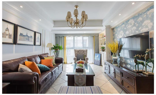 唐山法式装修风格效果图,唐山现代简美式装修风格实景案例