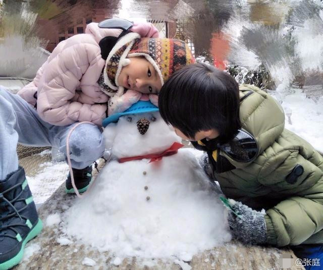 张庭晒7岁儿子帅气照片,张庭儿女近照曝光