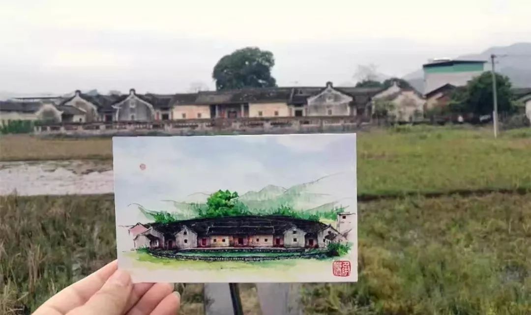 名人故居游览手绘,广州名人故居画