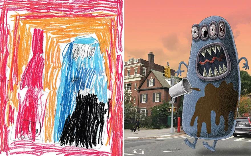 超级震撼的儿童彩绘涂鸦,美国儿童涂鸦绘画