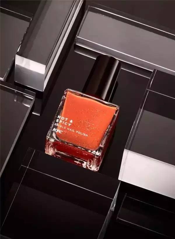 肯德基元气乳茶指甲油,可食用口红跨界肯德基