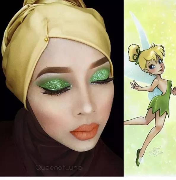 姑娘你把自己化成这样可以直接去迪斯尼上班了