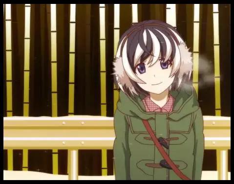 色彩缤纷的女生动漫照片,双色头发的动漫少女