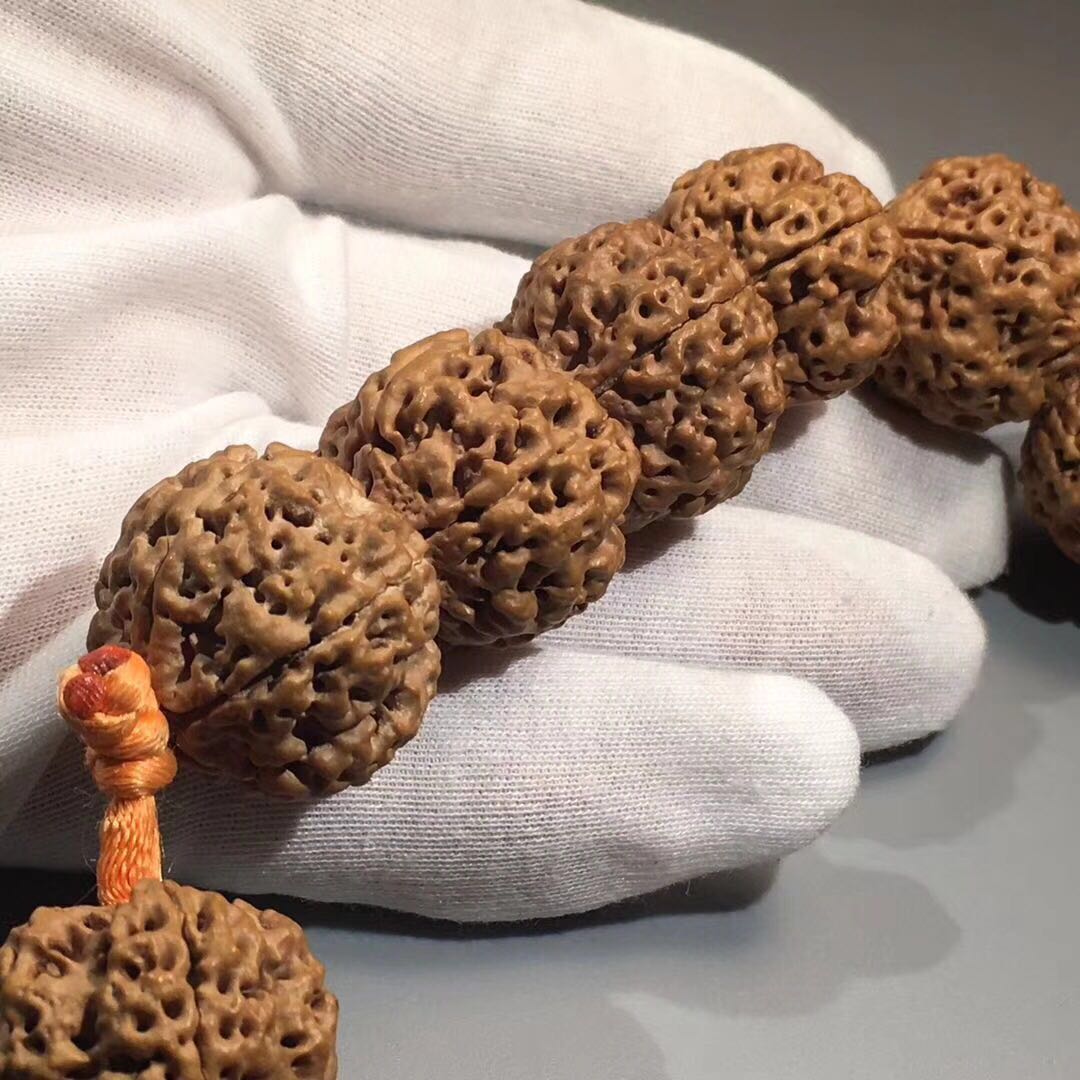 五星双龙大金刚菩提手串,大金刚菩提蜂窝双龙极品