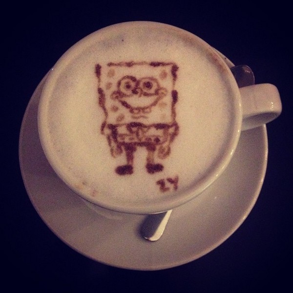 艺术咖啡拉花作品,咖啡拉花简单作品