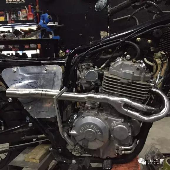 鑫源400复古摩托车改装案例,鑫源摩托复古改装