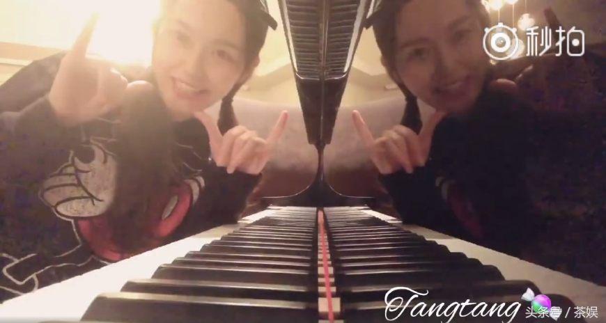 唐嫣教学钢琴,唐嫣弹钢琴小幸运
