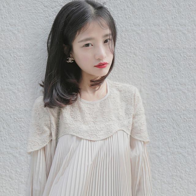 雪纺连衣裙长袖小个子高级感,软妹裙子可爱