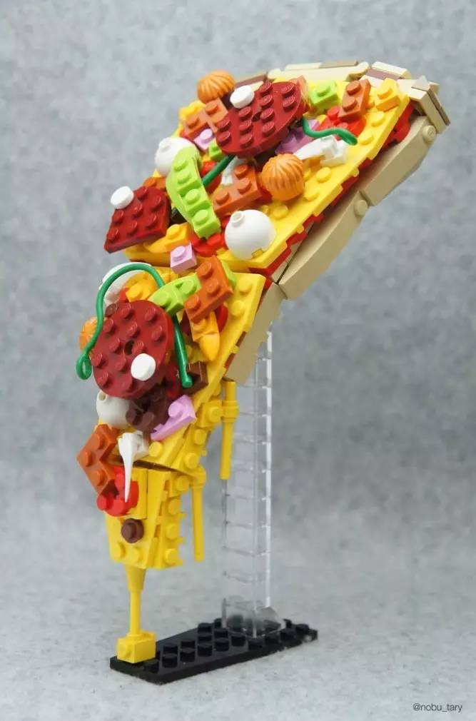 乐高玩具日本厨房料理,乐高牛肉披萨玩具