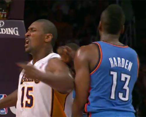 阿泰斯特一肘打通哈登任督二脉,nba最凶狠的五次犯规