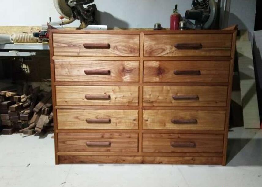 香椿木五斗橱,香椿木老式五斗橱