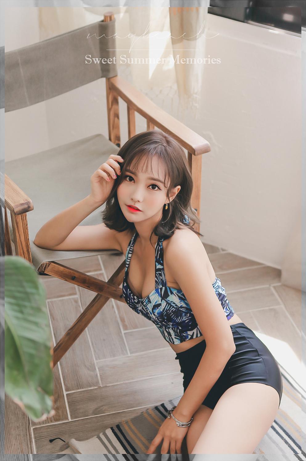 泳装秀欧美风沙滩泳装,小清新吊带泳装