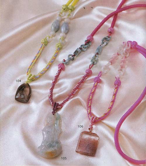 五号玉线编项链绳结,玉石项链滑动绳结教程