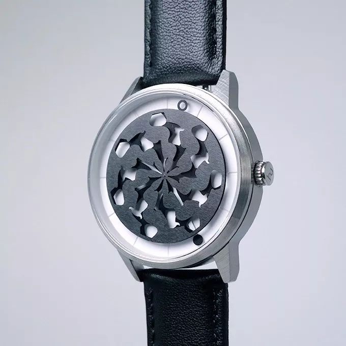 极简设计的思想与深度,流动的时间钟表绘画