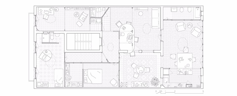 巴塞罗那ATABLE,II住宅:将桌子作为住宅的中心