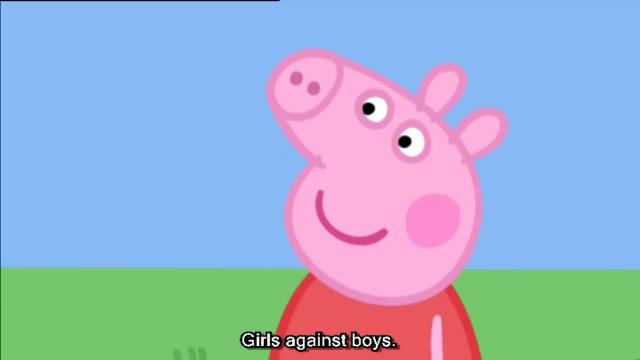 粉红小猪动画片英文版,小猪佩奇篮球动画片英文版