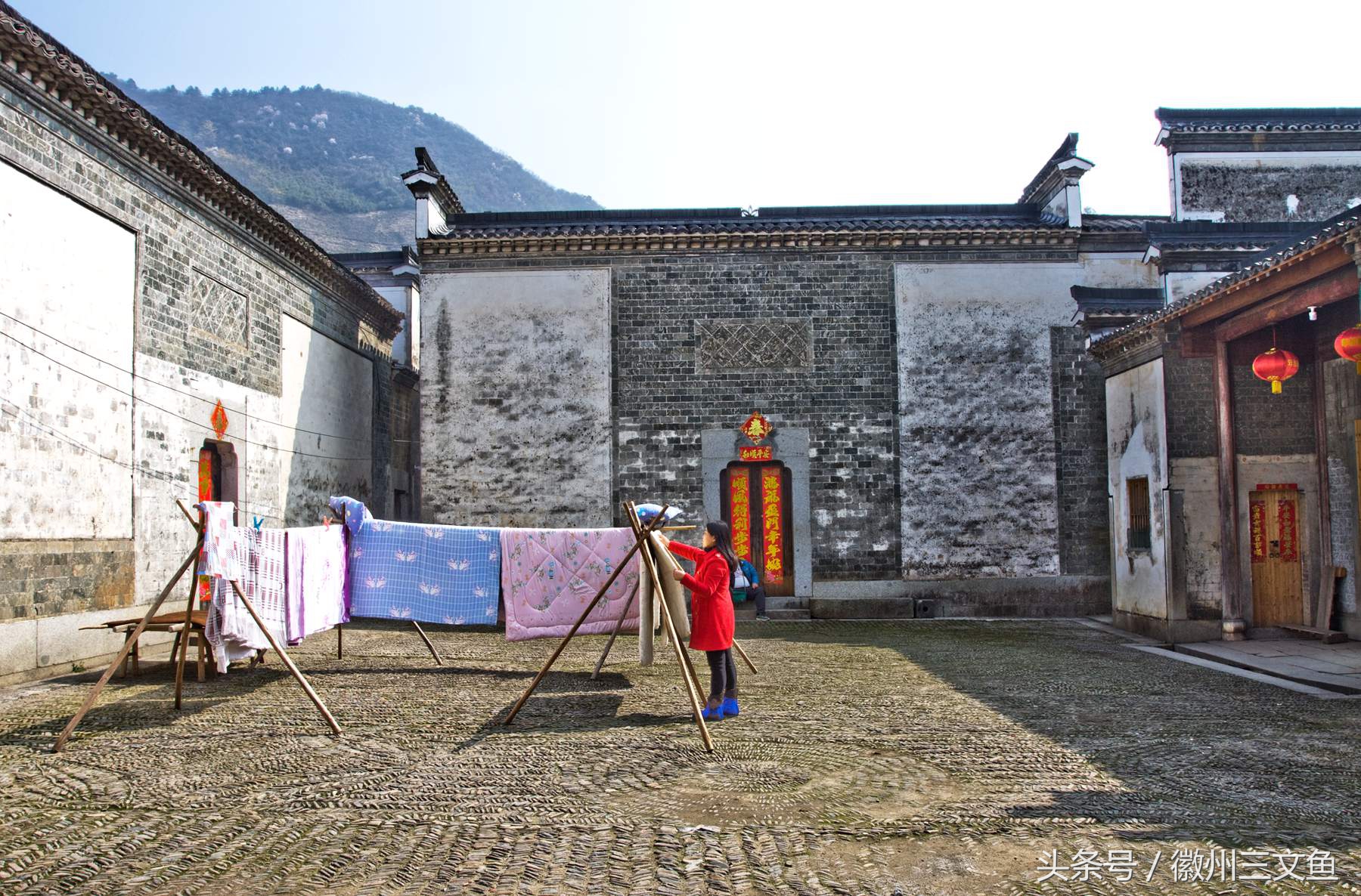 大江大河泾县黄田,泾县黄田洋船屋雪景