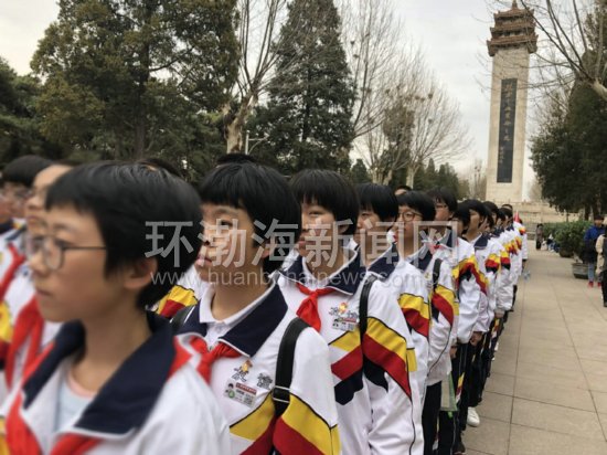 唐山冀东烈士陵园学生扫墓,唐山红色革命烈士陵园