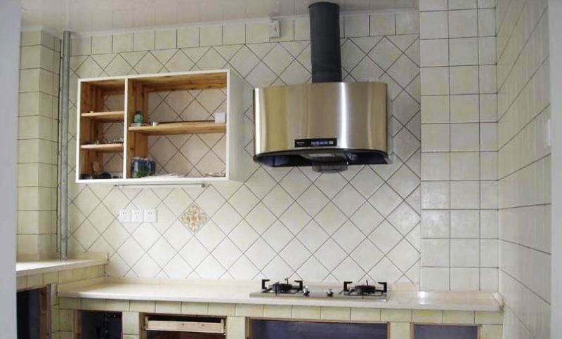 砖砌橱柜不做柜门怎么做才美观,砖砌橱柜如何免拉手