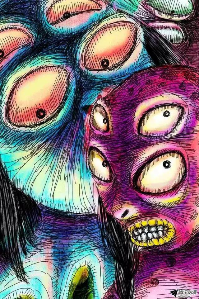 猎奇漫画《肉虫》，密集恐怖症者慎入