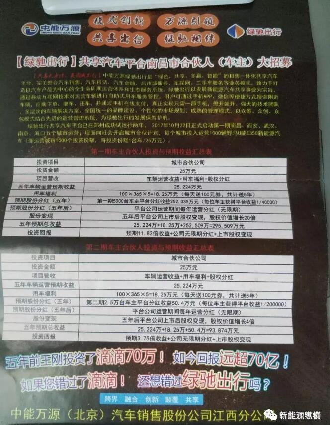 绿驰出行承诺靠高回报非法吸收公众存款,共享出行成诈骗重灾区