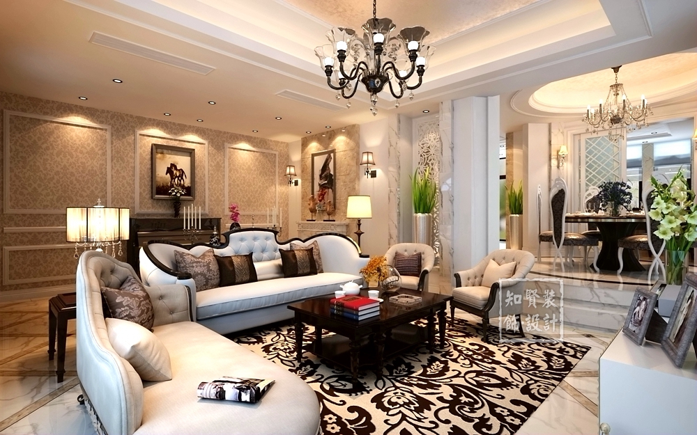 230平米餐厅吊灯壁纸,欧式壁纸灯盘效果图