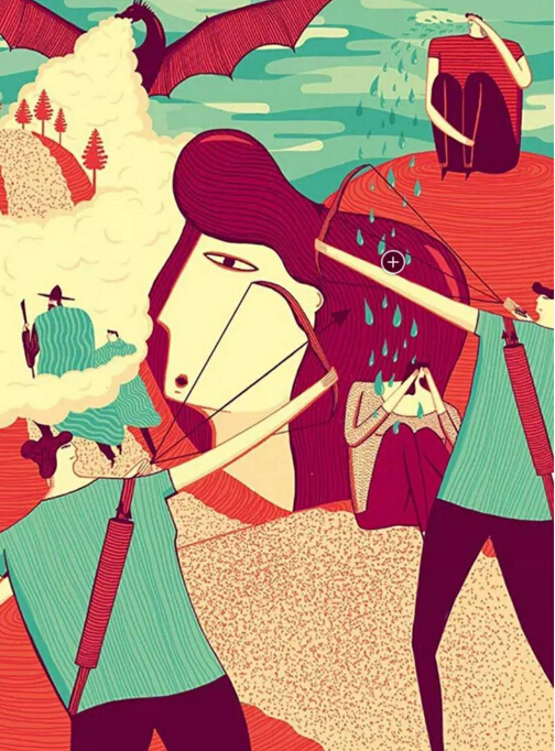 各种风格插画设计,偏设计风格的插画