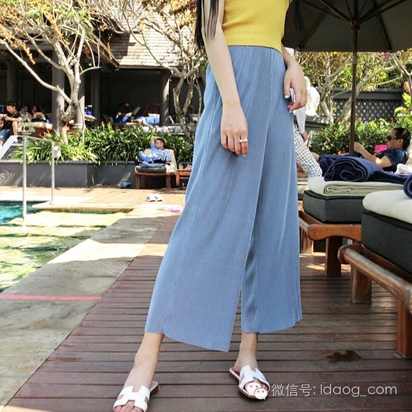 显高有型阔腿裤,胖mm大码有型阔腿裤