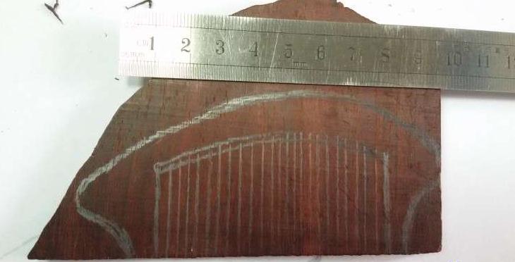 天然紫檀木梳子纯手工制作,小叶紫檀梳子做法