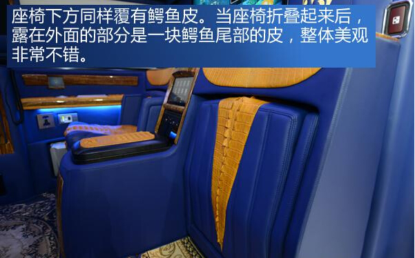 鳄鱼皮打造奢华内饰实拍中欧唯雅诺商旅车